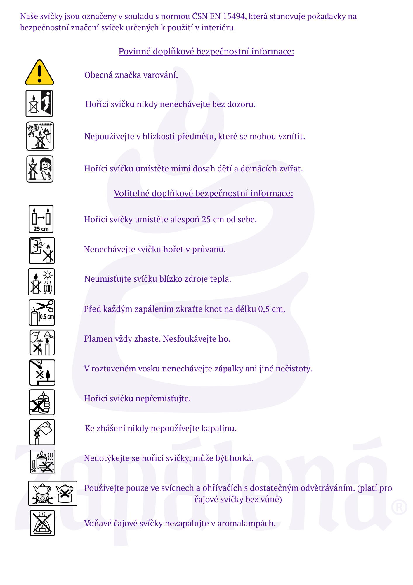 Bezpečnostní informace ke svíčkám_1